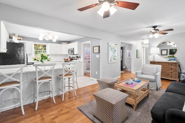 520 Yale Dr, Charleston, SC 29412 - living area featuring ceiling fan and light wood finished floors
