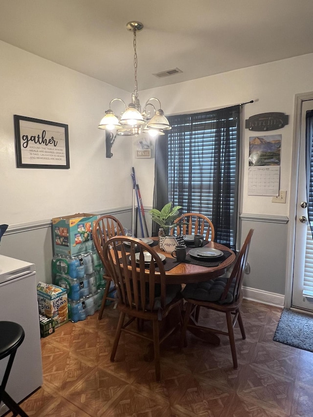527 Travelers Blvd, Summerville, SC 29485 - dining room with a chandelier and a desk