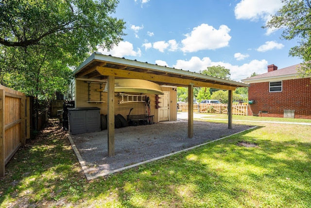 view of patio with a fenced backyard