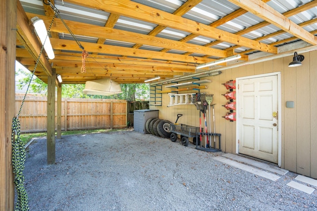 view of patio / terrace featuring fence