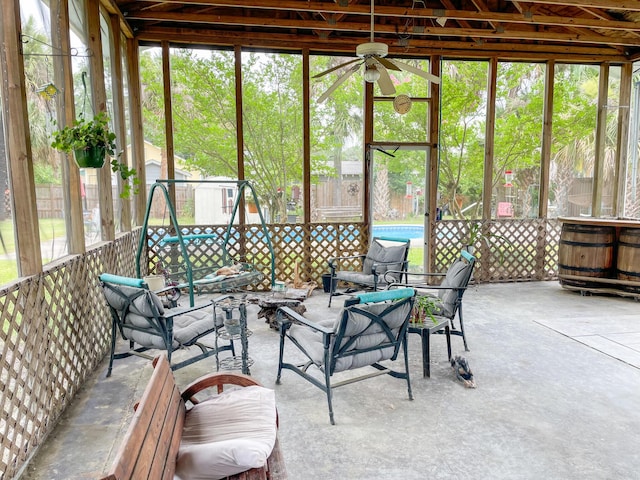 unfurnished sunroom with a healthy amount of sunlight