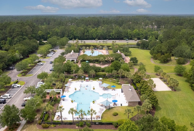 3588 Bagley Dr, Mount Pleasant, SC 29466 - drone / aerial view of a forest and a pool
