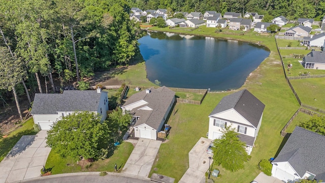 203 Eagle Ridge Rd, Summerville, SC 29485 - drone / aerial view with a water view and a residential view