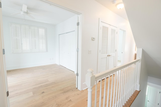 173 Coming St Unit B, Charleston, SC 29403 - hallway featuring an upstairs landing and light wood finished floors