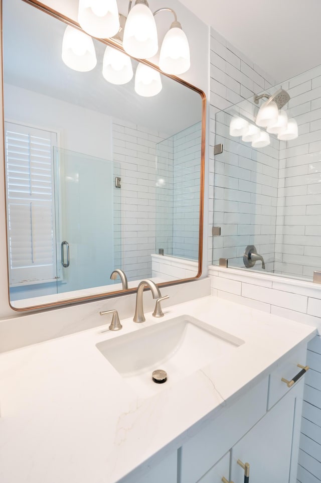 173 Coming St Unit B, Charleston, SC 29403 - bathroom featuring vanity and a shower with shower door