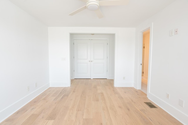 173 Coming St Unit B, Charleston, SC 29403 - empty room with ceiling fan and light wood-type flooring
