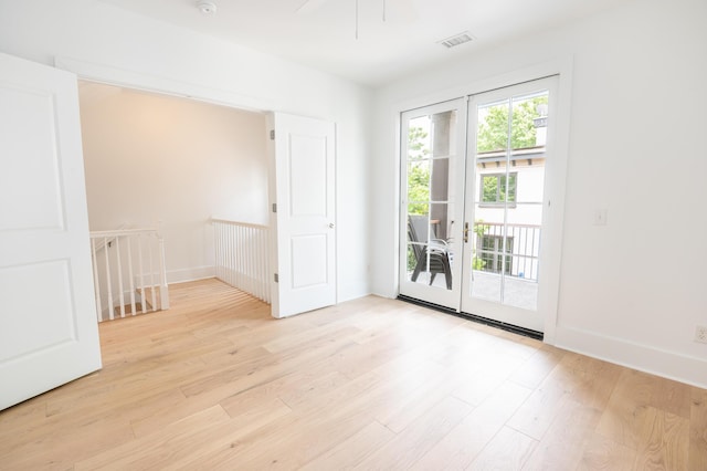 173 Coming St Unit B, Charleston, SC 29403 - empty room featuring light wood-type flooring and a ceiling fan