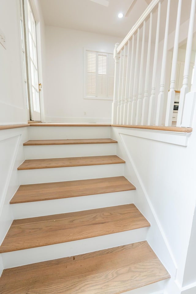 173 Coming St Unit B, Charleston, SC 29403 - stairway with recessed lighting