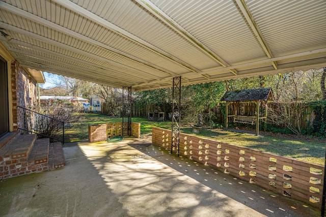 view of patio with fence