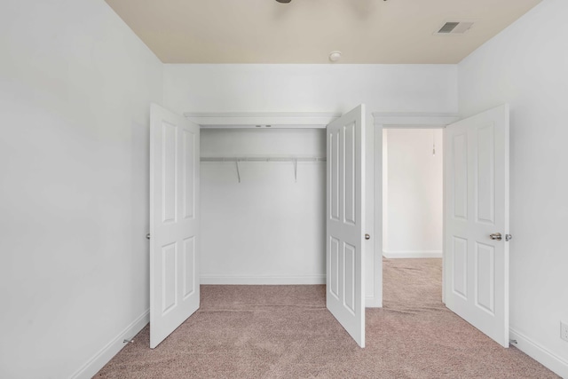 closet featuring visible vents