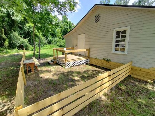 exterior space with a deck