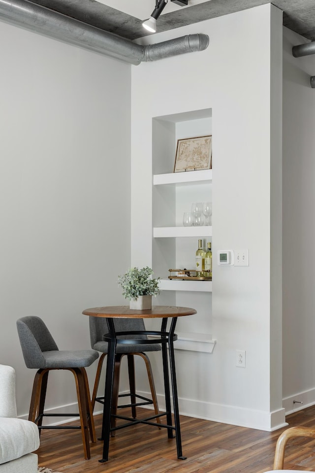 150 Bee St Unit 308, Charleston, SC 29401 - dining room featuring wood finished floors and built in features