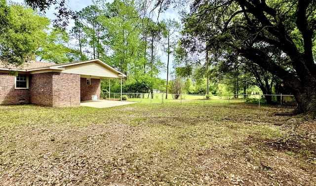 view of yard featuring a patio area