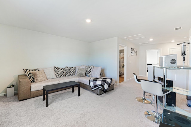 view of carpeted living room