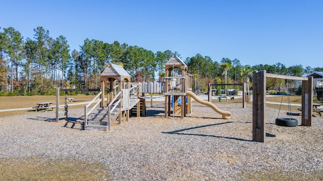 view of jungle gym