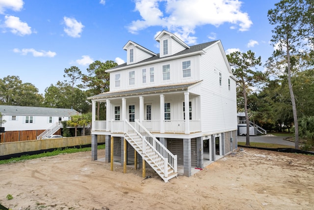 view of front of property with a porch