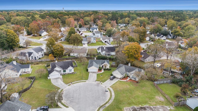 bird's eye view with a residential view