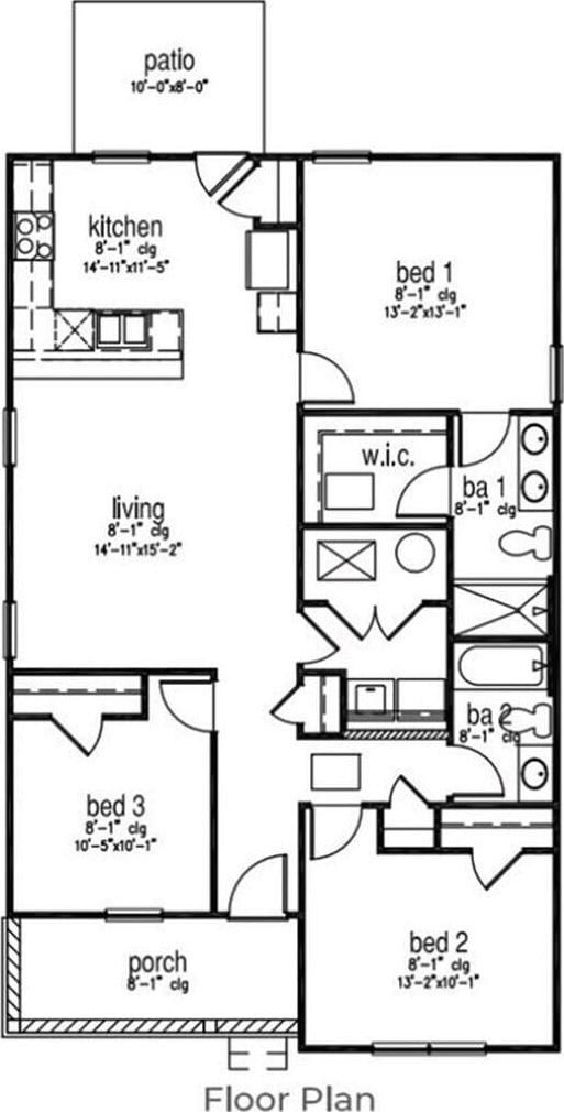1009 Folly Rd, Summerton, SC 29148 - floor plan