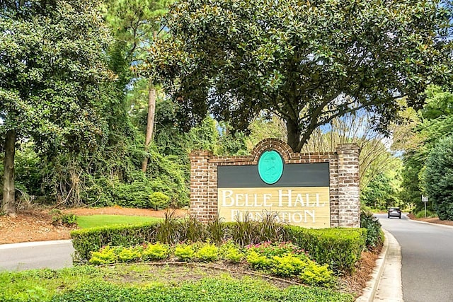 view of community sign