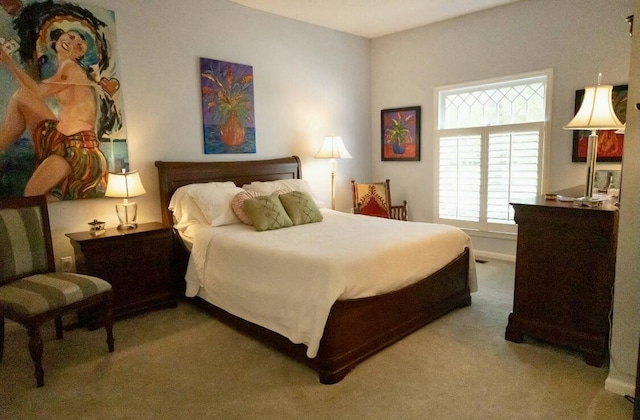 bedroom with carpet floors