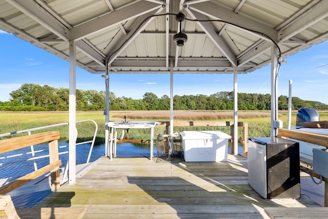 1635 Bull Creek Ln, Charleston, SC 29414 - dock featuring view of scattered trees and a deck with water view