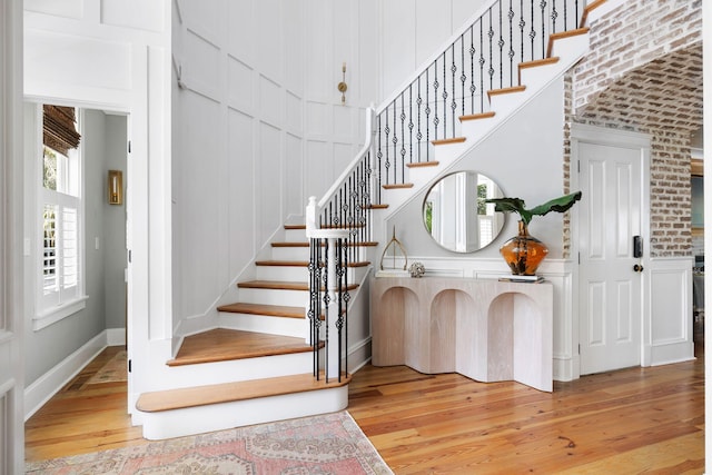 1635 Bull Creek Ln, Charleston, SC 29414 - stairs with wood finished floors