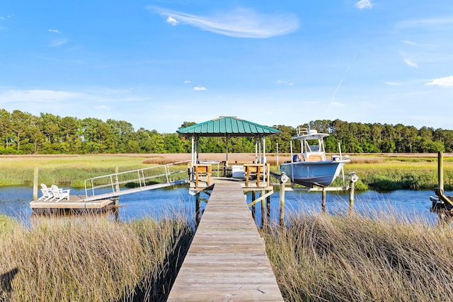 1635 Bull Creek Ln, Charleston, SC 29414 - dock area with boat lift and a water view