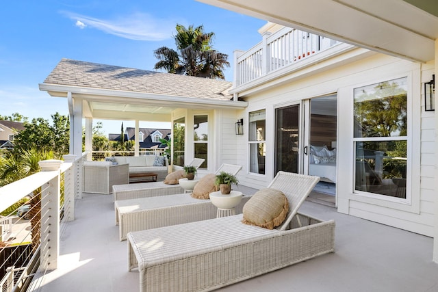 1635 Bull Creek Ln, Charleston, SC 29414 - view of patio with a balcony and outdoor lounge area