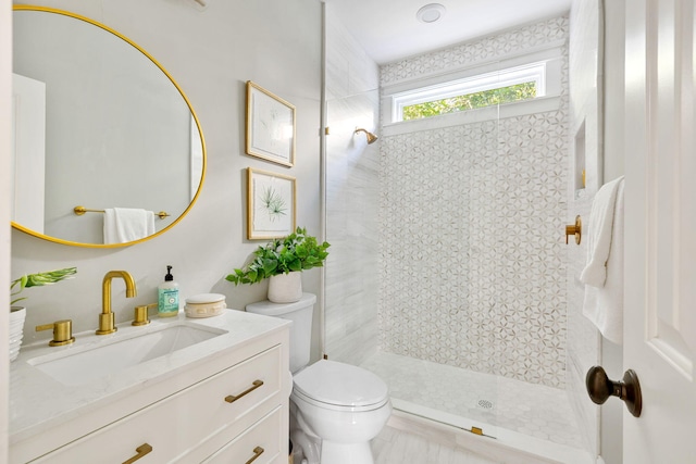 1635 Bull Creek Ln, Charleston, SC 29414 - bathroom with toilet, tiled shower, and vanity
