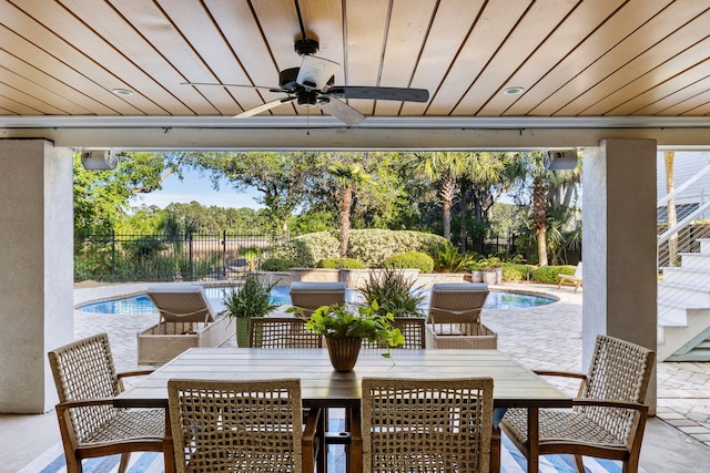 1635 Bull Creek Ln, Charleston, SC 29414 - view of patio / terrace with ceiling fan and outdoor dining space