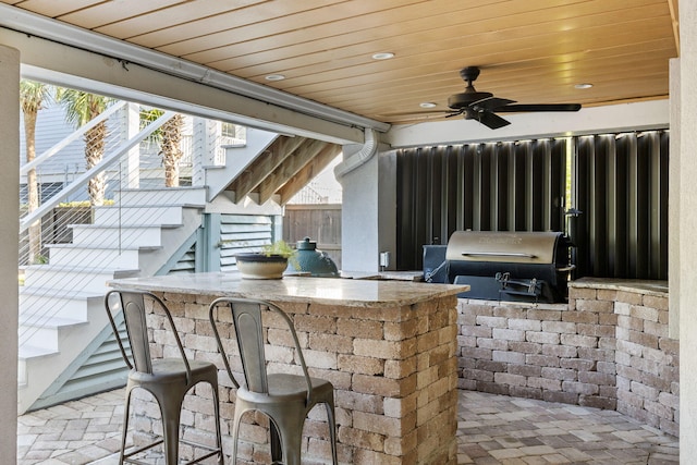 1635 Bull Creek Ln, Charleston, SC 29414 - view of patio with stairs and a ceiling fan