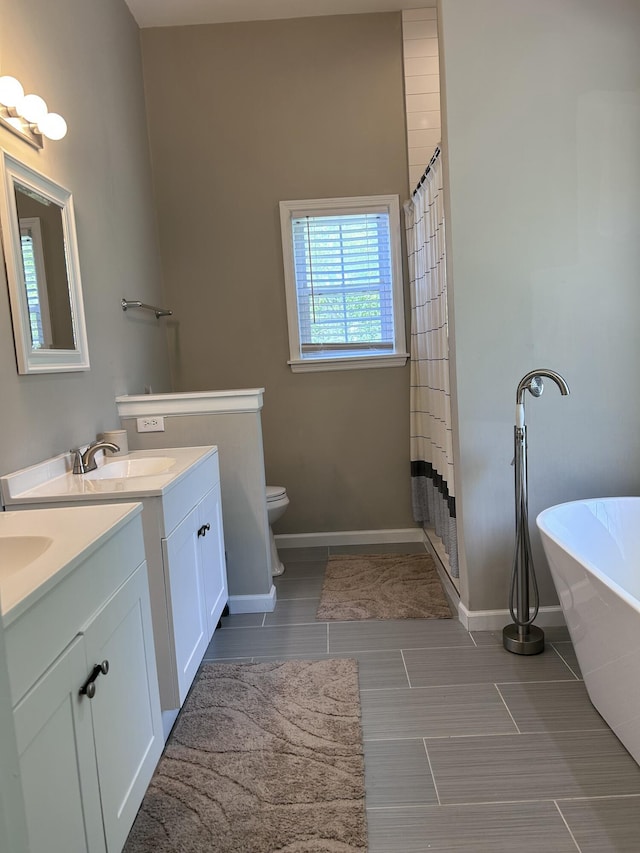 8701 Caspiana Ln, North Charleston, SC 29420 - full bathroom with vanity, a soaking tub, and curtained shower