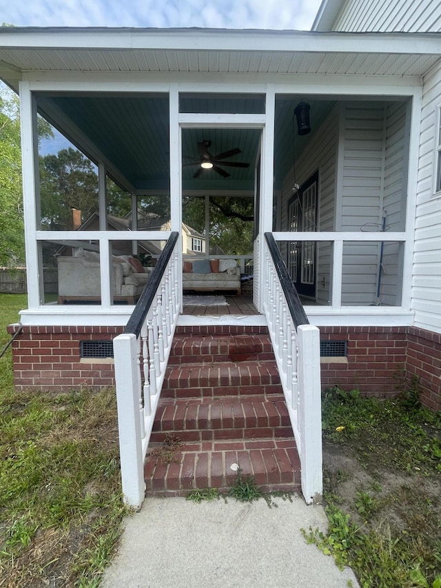 8701 Caspiana Ln, North Charleston, SC 29420 - property entrance featuring covered porch and crawl space