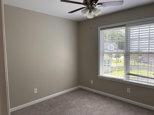 8701 Caspiana Ln, North Charleston, SC 29420 - unfurnished room featuring plenty of natural light, ceiling fan, and carpet flooring
