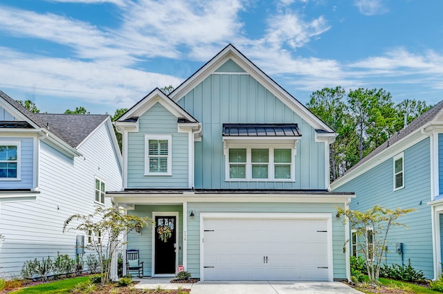 view of front of home featuring a garage