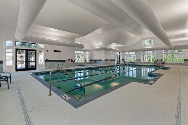 community pool with french doors