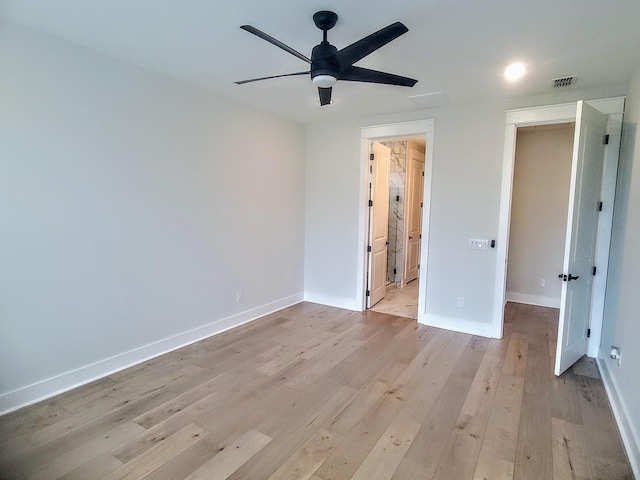 123 Leeward Lndg, Summerville, SC 29486 - unfurnished bedroom with light wood-style flooring, baseboards, and a ceiling fan