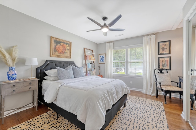 803 Burnett Dr, Charleston, SC 29412 - bedroom featuring wood finished floors, a ceiling fan, and baseboards