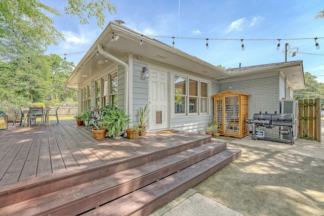 803 Burnett Dr, Charleston, SC 29412 - deck featuring fence, outdoor dining area, and grilling area