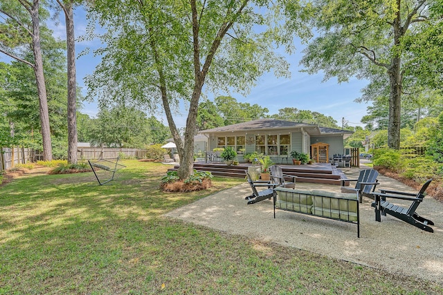 803 Burnett Dr, Charleston, SC 29412 - view of yard with a wooden deck and a patio