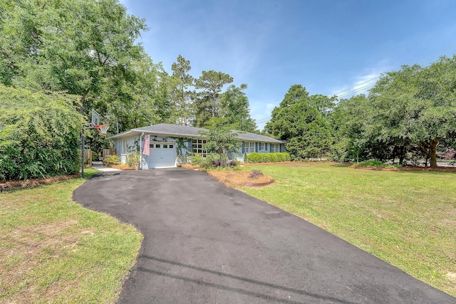 803 Burnett Dr, Charleston, SC 29412 - ranch-style home featuring an attached garage, a front lawn, and asphalt driveway