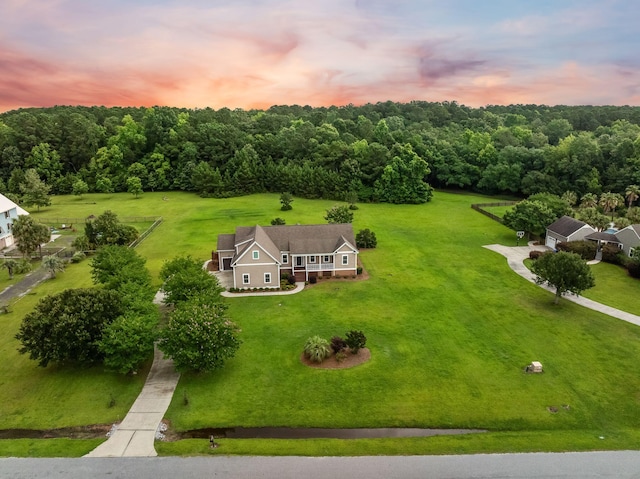 727 Sonny Boy Ln, Johns Island, SC 29455 - aerial view of property and surrounding area featuring a forest
