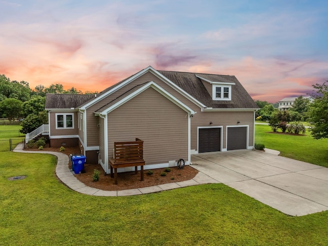 727 Sonny Boy Ln, Johns Island, SC 29455 - view of home's exterior featuring driveway, a yard, and an attached garage