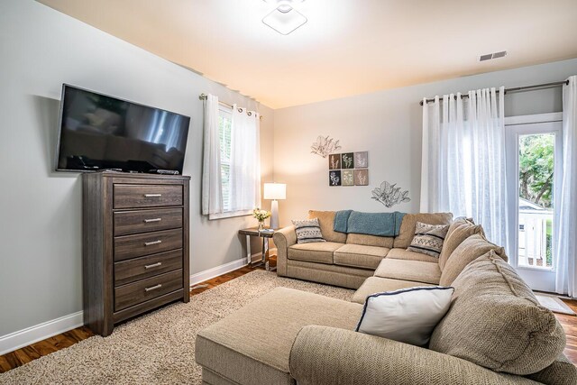 15 Carter Oaks, Ladys Island, SC 29907 - living room with baseboards, healthy amount of natural light, and wood finished floors