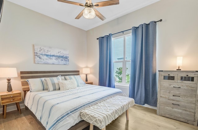 366 Tupelo Lake Dr, Summerville, SC 29486 - bedroom featuring light wood finished floors, a ceiling fan, and baseboards