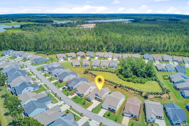 366 Tupelo Lake Dr, Summerville, SC 29486 - aerial view of residential area featuring a heavily wooded area and a large body of water