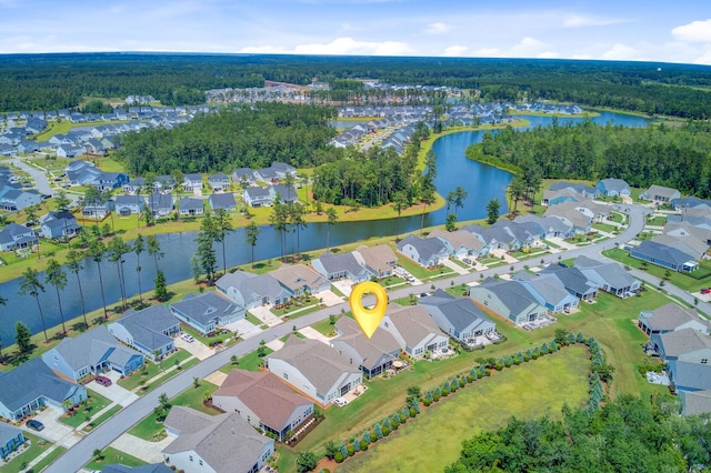 366 Tupelo Lake Dr, Summerville, SC 29486 - aerial view of property's location featuring a nearby body of water and nearby suburban area