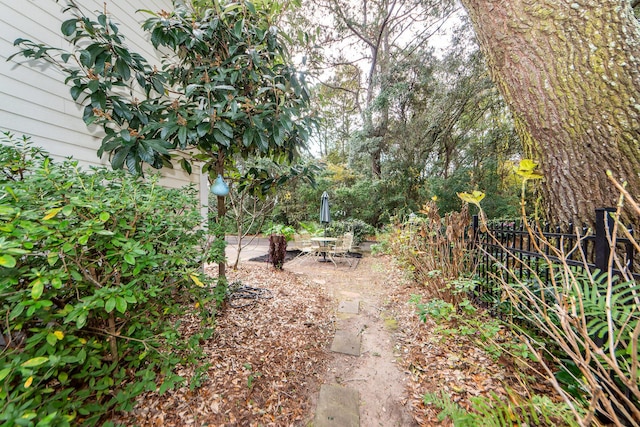 view of yard with a patio area