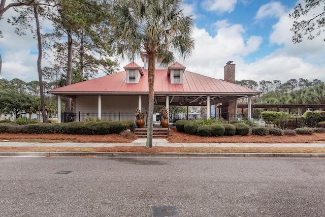 farmhouse-style home with covered porch