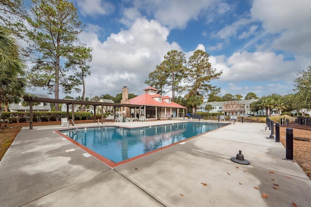 view of pool with a patio